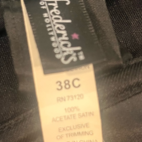 VTG Indie Sleaze Fredrick’s of Hollywood Black Lace Corset Bustier Satin 38C - Picture 4 of 9